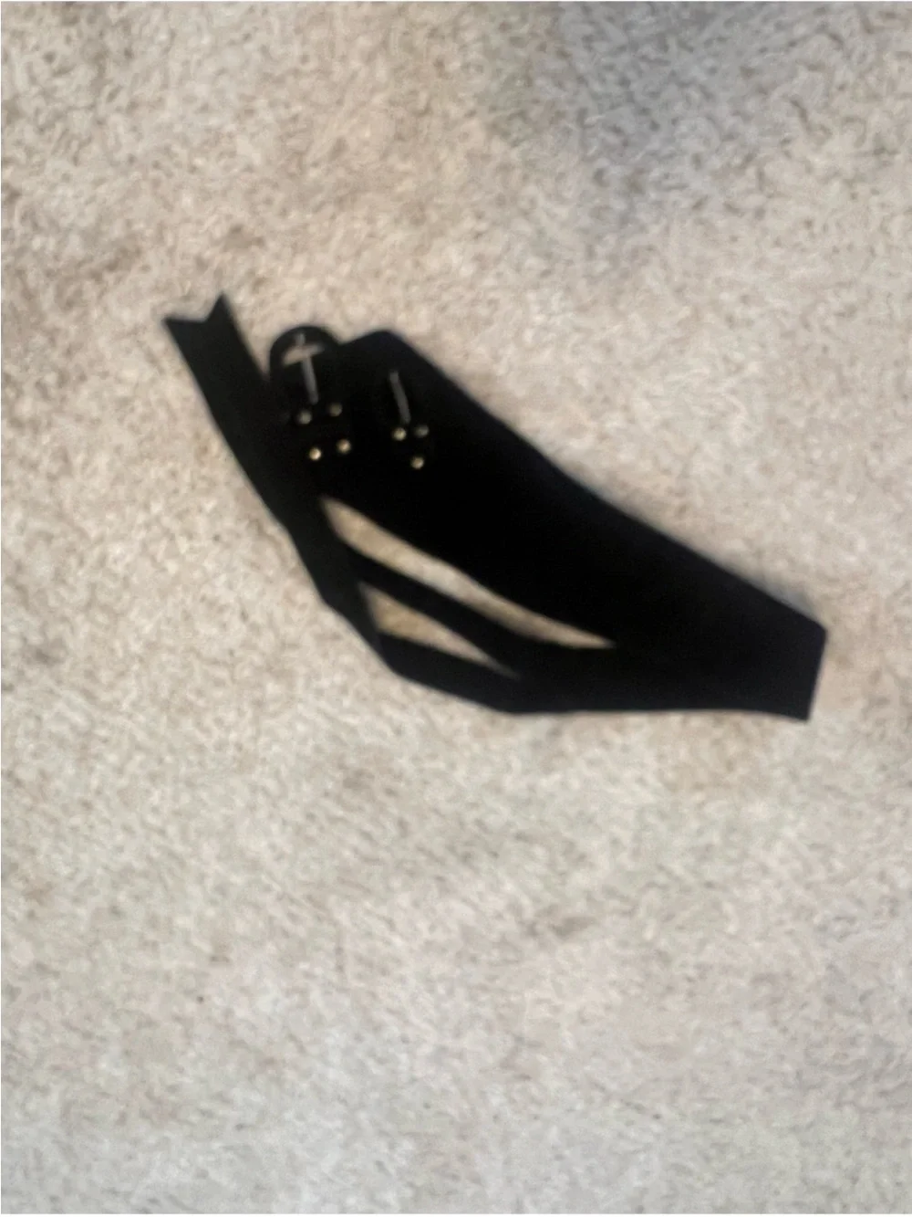 Free People Black Suede Double Buckle Waist Wrap Belt